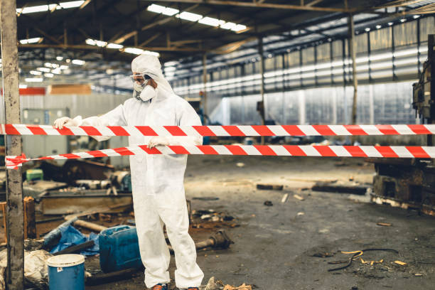Professional Biohazard technician working in Lakewood, NY